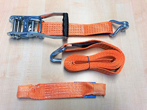 4 Stück Spanngurte Zurrgurte 50 mm für Pkw Transport zur Radsicherung 2500/5000 daN