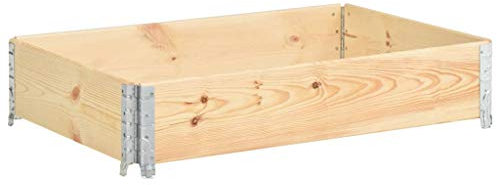 vidaXL Collier de Palette Cadre de Rehausse de Palette Transport Stockage Cadre d'Empilage Extérieur Robuste 50x100 cm Bois de Pin Solide