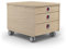 moll Pro Rollcontainer | abschließbare Schubladen mit Selbsteinzug | mobile Stauraumlösung mit Sitzmöglichkeit | ideal für moll Kinderschreibtische | sichere & abgerundete Ecken | Made in Germany