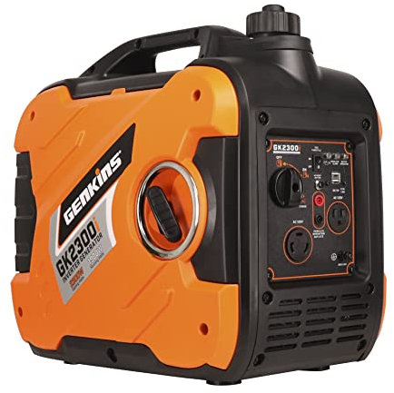 GENKINS - Generador inversor portátil de 2300 W, ultra silencioso alimentado a gas, listo para caravanas, compatible con CARB EPA, envío a 50 estados y Puerto Rico
