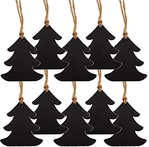 20 Stück Kreidetafel-Anhänger aus Holz, zum Aufhängen, für Weihnachten, Hochzeit, Party, Basteln