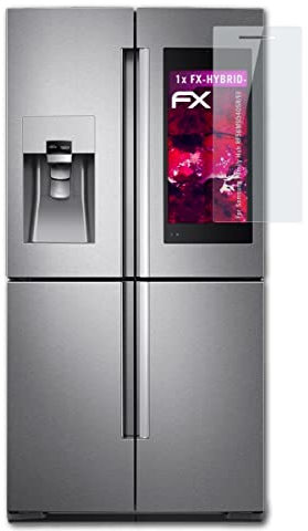 atFoliX Lámina Protectora de plástico Cristal compatible con Samsung Family Hub RF56M9540SR/EF Película Vidrio, 9H Hybrid-Glass FX Protector Pantalla Vidrio templado de plástico