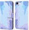 Flip phone case for Iphone 6 plus Iphone 6S PLUS PU Leather Wallet Card Slots Flip Case Watercolor Gradient Ramp Graffiti Art Printing with Stand Function Magnetic Protective Cover Blue Purple
