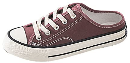 DEBAIJIA Chaussures De Toile Sneakers Femme Baskets Chaussures De Course Chaussures Sport Classic Décontractées Confortables EU 38 Rose Foncé