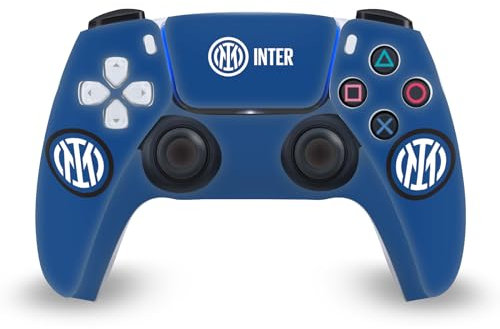 Head Case Designs Licenza Ufficiale Inter Milan Logo Distintivo Vinile Frontalino Sticker Gaming Pelle Adesivo Compatibile con Sony Playstation 5 PS5 DualSense Controller