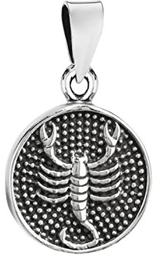 NKlaus 14,7mm Kettenanhänger Skorpion 925 Silber Horoskop Sternzeichen Zodiak Anhänger 3869