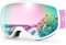 Findway Skibrille Kinder, Snowboard Brille für Kinder Schneebrille Skibrillen Sphärisch mit OTG UV-Schutz Anti-Fog Windwiderstand Kompatibler Helm für 3-14 Jahre Jungen und Mädchen