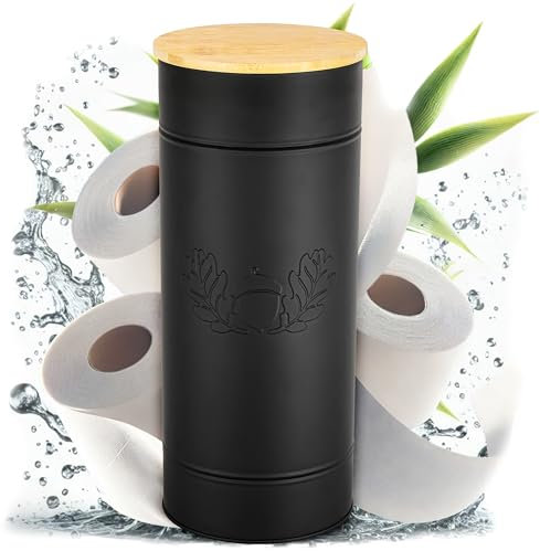 VON STEINEICH Rangement de papier toilette, métal [Noir mat] – Décoration de salle de bain élégante pour tout ménage – Capacité de 3 rouleaux de papier toilette