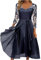 Saymany Sommerkleid Damen Knielang Rockabilly Kleider Damen Hippie Kleid Cocktailkleid Damen Mode Tunika Kleider Damen Kleider Elegant Abendkleid Kurz Blusenkleid Damen