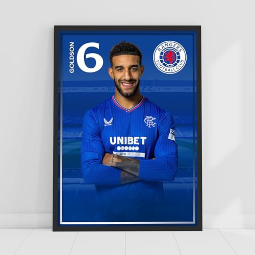Themed Rangers Wall Art – Connor Goldson Druckposter Fußball-Dekor (A2-42 cm x 59,4 cm)