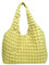 Anopo Damen Puffer Tote Bag Tasche Boho Handtasche Gepolsterte Umhängetasche mit Wolke Blase Entwurf Weich Leicht Gelb