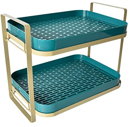 Soporte para Tazas De Café, Soporte para Tazas De Café De Doble Capa, Soporte para Tazas De Café, Almacenamiento De Juegos De Té De Gran Capacidad(Verde)