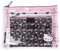 Impressions Vanity Hello Kitty Make-up-Taschen-Set für Damen, wasserdicht, Reise-Make-up-Tasche, Organizer mit Reißverschluss und pastellfarbenem Farbverlauf, 2 Stück, Schwarz, Hello Kitty Style