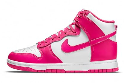 Nike Dunk High Chaussures pour femme, Blanc/rose Prime-Pink, 36 EU
