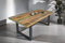 SAM Esstisch 180 x 90 cm Libro, Mangoholz massiv, lackiert & bunt, Esszimmertisch mit U-Metallgestell in Schwarz, gerade Kante, Shabby Chic