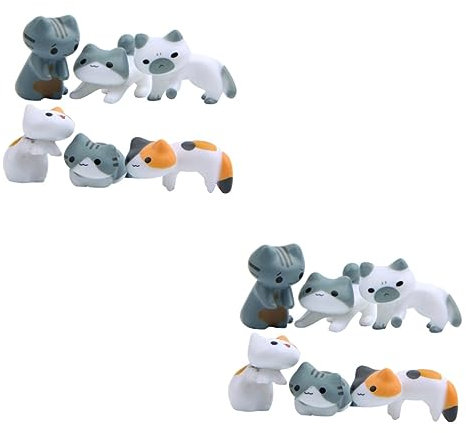 Kisangel 12 STK Bastelminiaturen Die Katze Blumengarten- Sensen Trittsteinformen Pflanzendekorationen Minitöpfe Für Pflanzen Mini-töpfe Terrarienschale Saftiges Kuchen Bonsai