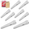 10 Pièces Pince Sachet Alimentaire, 2 Tailles Pince à Sachet Métalliques en Acier Inoxydable, Clip Fermeture Sachet Alimentaire, Pince Crocodile Inox pour Sacs à Café, Pain, Aliments, 8cm et 11.5cm