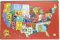 Metall-Blechschild mit englischer Aufschrift Red USA Map Road 66, Vintage-Schild, Poster, Garage, Bar, Heimdekoration, 20,3 x 30,5 cm