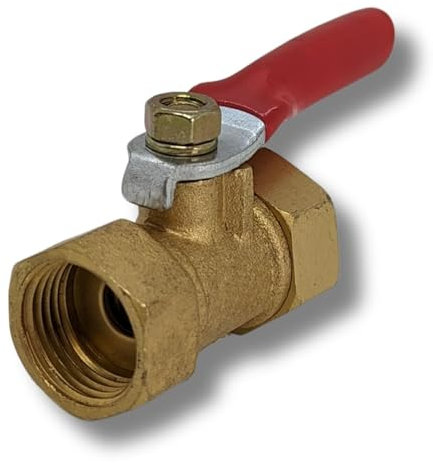 Lumonic I Kugelhahn rund mit Hebelgriff I 1/4 Zoll I 2 x Innengewinde I korrosionsbeständiges Messing I Absperrhahn I für Druckluft I Werkstatt