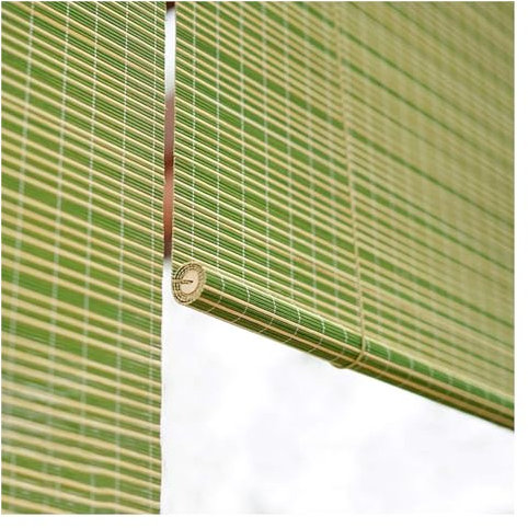 Grüner Bambus, Natürlich, Verdunkelungsjalousien für Fenster, Licht Filternde Römische Fensterläden, für Patio, Küche, Türen, Veranda Sonnenschutz Dekoration Vorhang, Anpassbar (90X200Cm), URZTJPJV