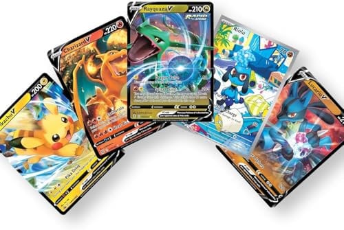Pokémon Cards: Rare Bundle - V or VMAX, EX, GX, Full Art, Illustration, Trainer Gallery - Gift Pouch by That Chunky Yellow Mouse™