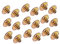 MUCKLILY 18 Stk Dreiloch-Eisenplattenmutter Brad-Loch-T- Schrauben Nüsse runde Basismutter Radmutter ersatzteile für gartenmöbel meter Flanschplattenmutter runde Plattenmutter Brown