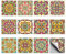 CHGCRAFT 36Pz 12 Stili Mandala giallo caleidoscopio modello Peel e Stick carta da parati autoadesiva adesivi piastrelle carta da parati utilizzati per cucina bagno camera 3.9x3.9 pollici