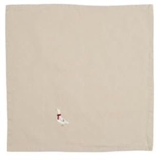 IB Laursen Stoffserviette Tradition m/Gans leinenfarbig B: 40 L: 40