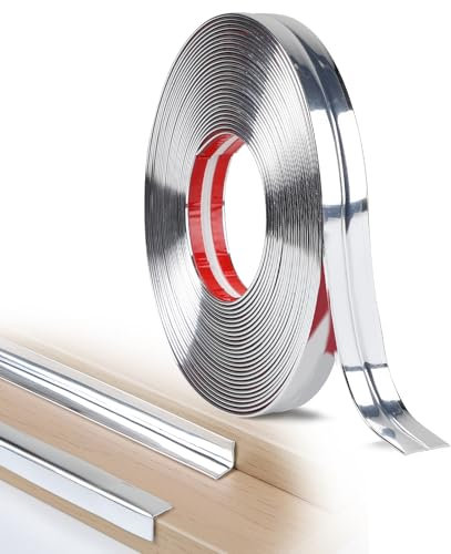 EFUTURETIME Moulure Flexible Decorative Murale Adhesive 2cm × 10m Moulure Angle Mur Souple pour Porte Fenêtre Plinthes Plafonds Armoires Protection Bords de Table, Miroir Argent Brillant