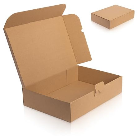 WPTrading - 50 Stück DHL Kleinpaket Karton 1-wellig 350 x 250 x 80 mm Wellpappe - Versandkarton & Faltkarton für Warenversendung - Paket 3-fach-Steckverschluss - Versand-Verpackung (Warenpost) klein