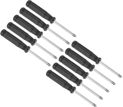 TOP-VIGOR 10pcs Mini Phillips Screwdriver 4mm Cross Head 109mm Length, Small Precision Screwdrivers with Non-Slip Handle for Electronics, Glasses, Watch, Computer and Small Appliance Repair
