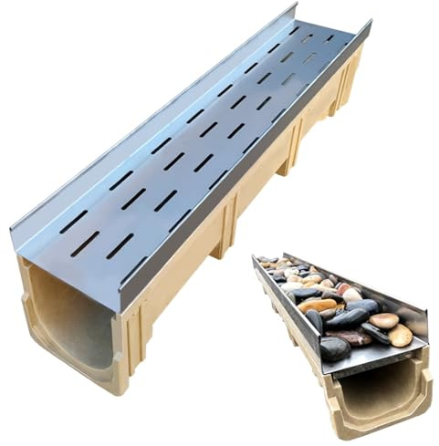 Robustes Abflussrohr für den Außenbereich, 100 cm, für Garten, Terrasse, Beton, Regenrinne und U-Tunnel, Wasserumsteller für Kiesel und Stein