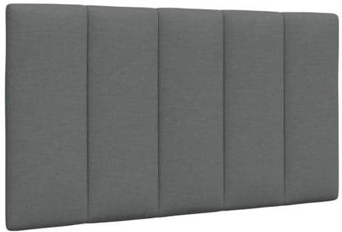 QJBSAVVA Kopfteil Kissen Hanko Dunkelgrau 80x45 cm aus 100% Polyester mit PP Faser Rückenlehne für Bett und Wand bequem modernes Design für Schlafzimmer und Gästezimmer