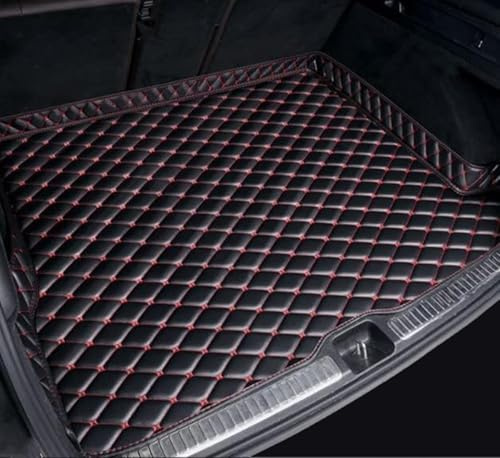 Alfombrilla Maletero Coche para Kia Niro Hybrid AB 2022 2023-2026, Impermeable Antideslizante Protectora Cuero Funda Maletero Interior Accesorios,C/Black Red