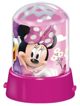 WONDEE Lámpara Proyector Minnie Disney Infantil y Bebé Techo para Dormir, [2 Modos] Lámpara Quitamiedos Fija y Proyector Niñas de Luces - Disney Regalos Bebés y Niñas 6 meses, 1, 2, 3, 4, 5, 6 años