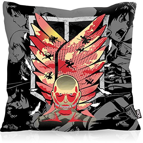 VOID Attack Wings Kissenbezug Kissenhülle Outdoor Indoor Aufklärungstruppe AOT, Kissen Größe:50 x 50 cm