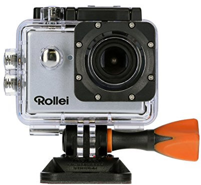Rollei Actioncam 525 WiFi Action Cam (mit 4k Video Auflösung, Weitwinkelobjektiv, bis 40 m wasserfest, inkl. Unterwasserschutzgehäuse und Fernbedienung) silber