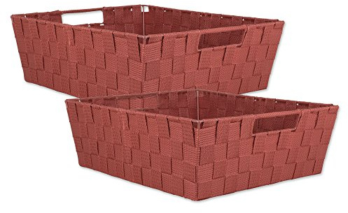 DII Contenedor de almacenamiento trapezoidal de nailon tejido, para el hogar, oficina, armarios y necesidades de almacenamiento diarias, óxido, bandeja