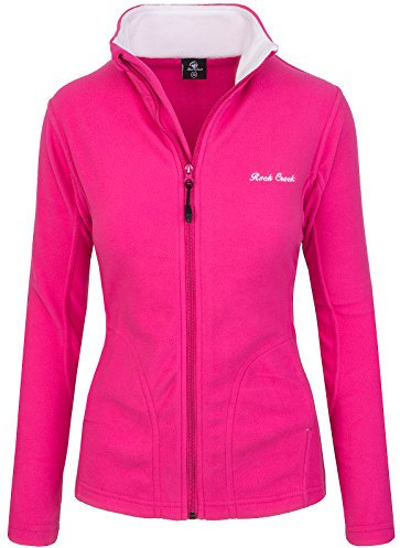 Rock Creek Damen Fleecejacke Fleece Jacke Übergangs Jacke Sweatjacke D-389 [Pink S]
