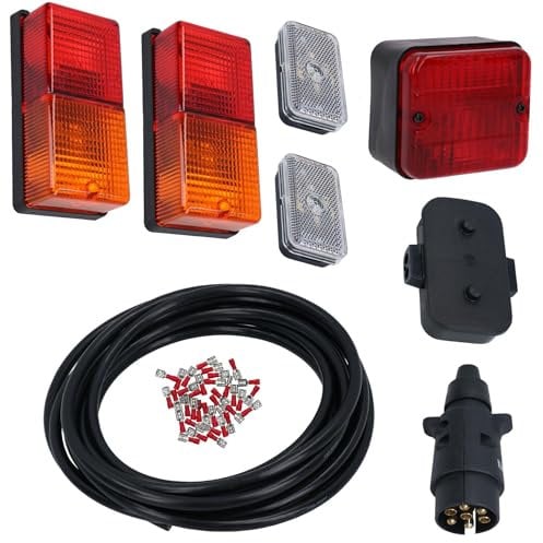 AB Tools 10m Trailer Light Wiring Kit Rear Lights, Front Markers, Plug, Junction Box