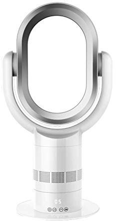 SCH Ventilador sin hojas Ventilador de sobremesa ultra silencioso, control remoto, ventilador de torre vertical sin ventilador de aspa (Color : White)