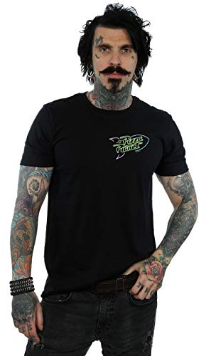 Disney Men's Toy Story Neon Pizza Planet Breast Print T-Shirt