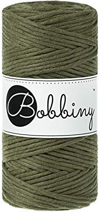 Bobbiny Macrame Cords 3 mm - 100 m - 100% Baumwolle (Avocado)