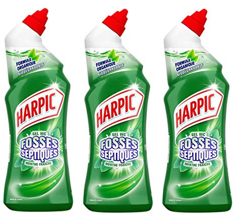 Harpic Toilet Gels Septic Tank 750 ml Pack of 3 Mint