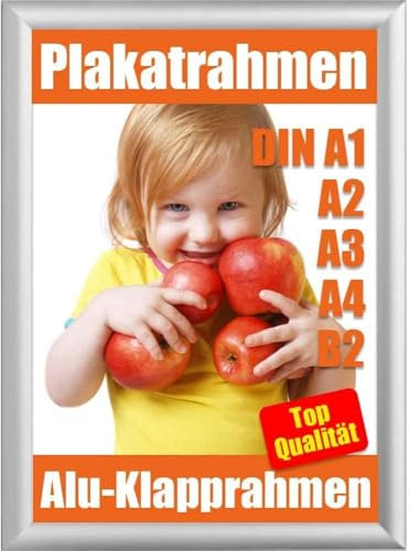 Promo-Station GmbH DIN A1, A2, A3, A4, B2 Klapprahmen, Alu Klapprahmen, Plakatrahmen, Posterrahmen, Wechselrahmen, Bilderrahmen, Rahmen (A2)