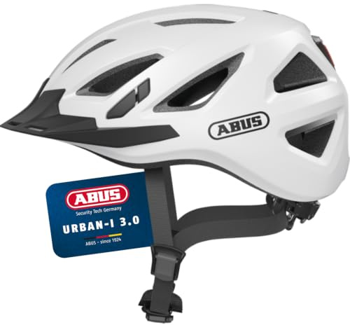 ABUS URBAN-I 3.0 Fahrradhelm, Weiß (Polar White), S (51-55 cm)
