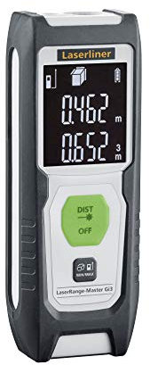Umarex Laserliner LaserRange-Master Gi3 Laser Entfernungsmesser (zum Erfassen von Längen, Flächen + Volumen, Messbereich 0,3 m – 30 m, Stromversorgung 2 x 1,5V LR03 AAA) 080.836A
