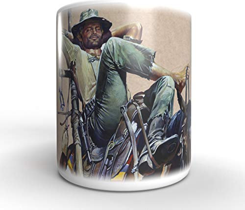 Terence Hill Der müde Joe - Pferd - Vier Fäuste für ein Halleluja Bud Spencer - Tasse rund (330ml)