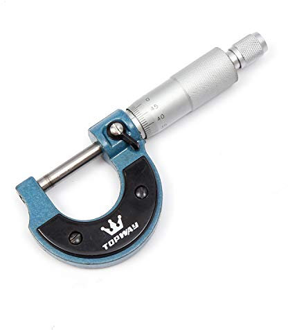 Micrometro esterno metrico 0-25mm Alta precisione Ingegneria della lavorazione dei metalli e riparazione auto meccanica Strumento di misura TOPWAY 401302
