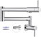Heyalan Kitchen Restaurant Faucet Polished Chrome 19 Inch Wall Mounted Folding Stretchable Double Joint Swing Arm Single Hole Two Handles Commercial NPT Stainless Steel Pot Filler